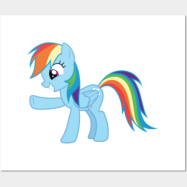 Rainbow Dash hoof bump Wall Art by CloudyGlow